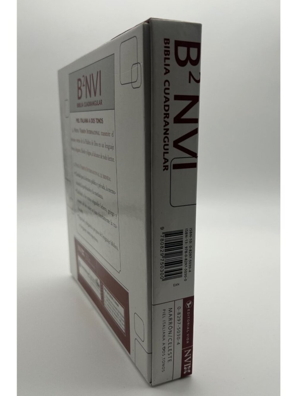 Biblia Cuadrangular B2 NVI Duotono Marron/Celeste Editorial Vida Rare OOP New - Picture 2 of 11